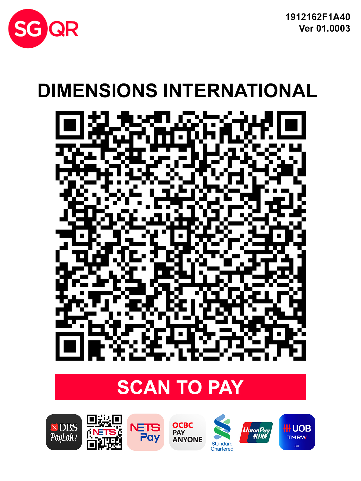 DIMENSIONS SGQR